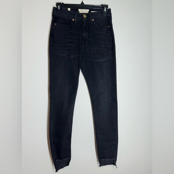 Lola Jeans Alexa-Black High-Rise Skinny Jeans Step Fray Hem Sustainable Denim 25 - Picture 1 of 12